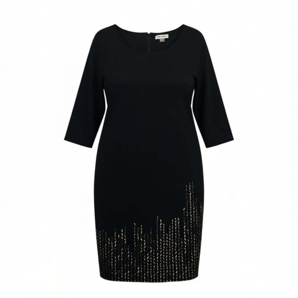 Calvin Klein Black Dress with Metallic Accents